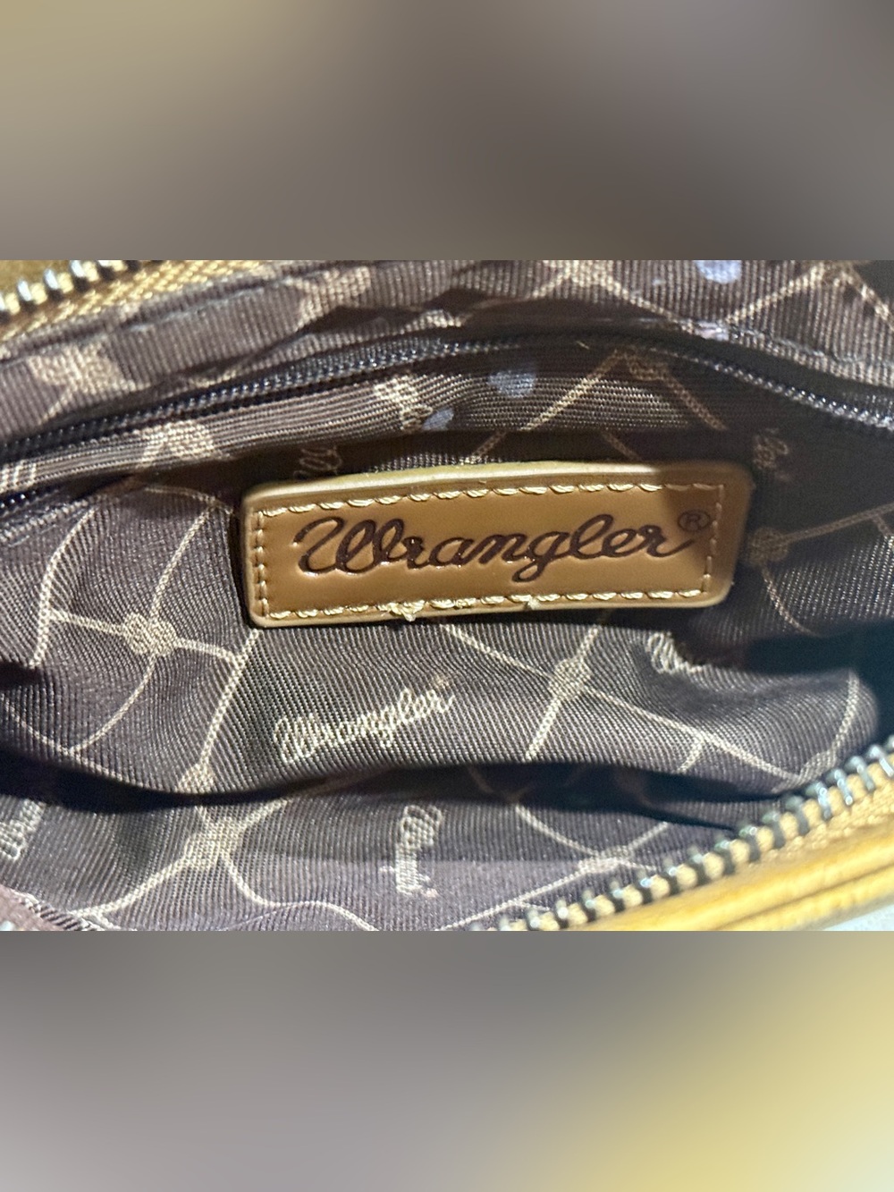 Wrangler Genuine Leather Fringe Crossbody Bag - Picture 10 of 15